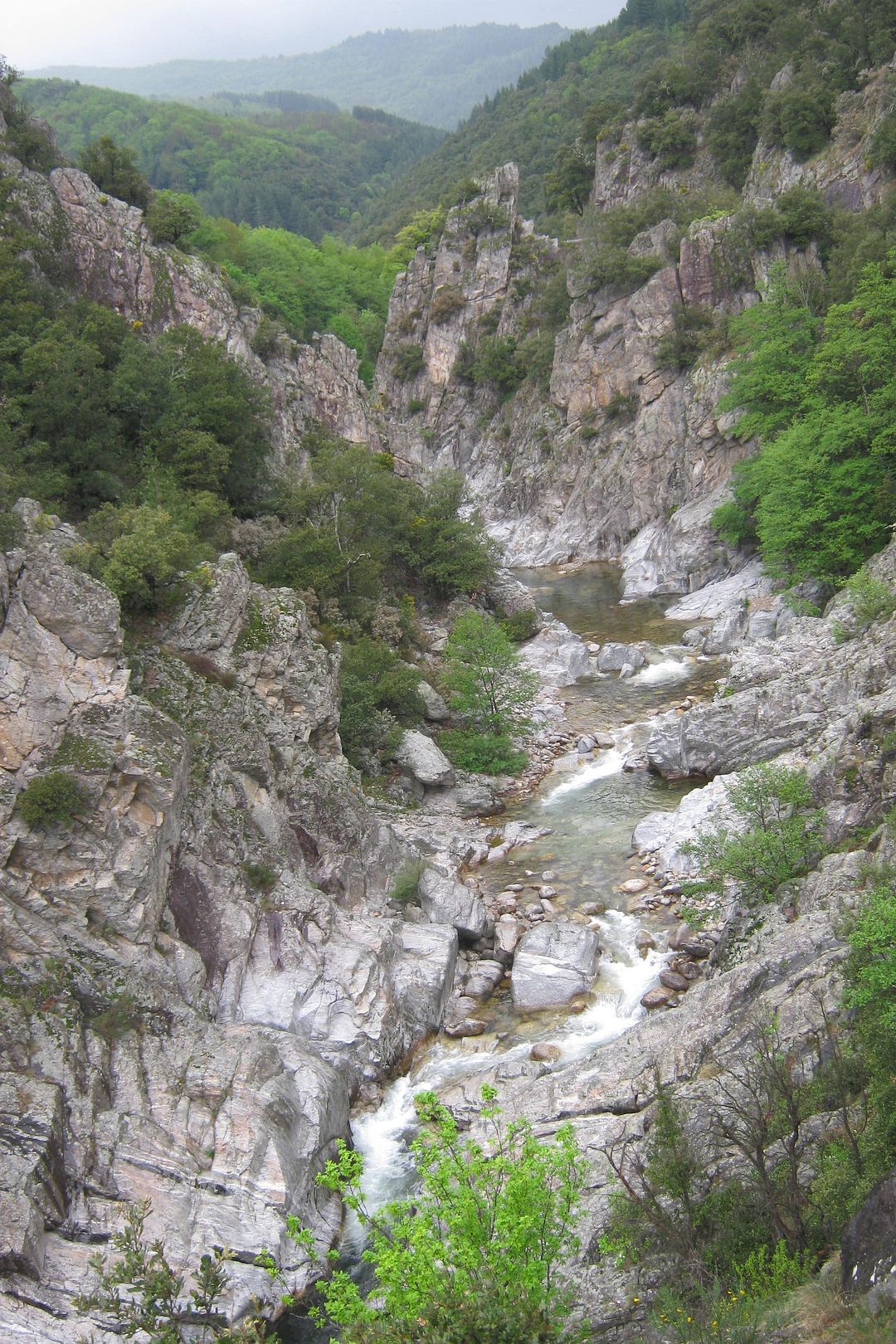 Kajak, Fluss Beaume, Abschnitt Valgorge - Le Gua (Oberlauf)
