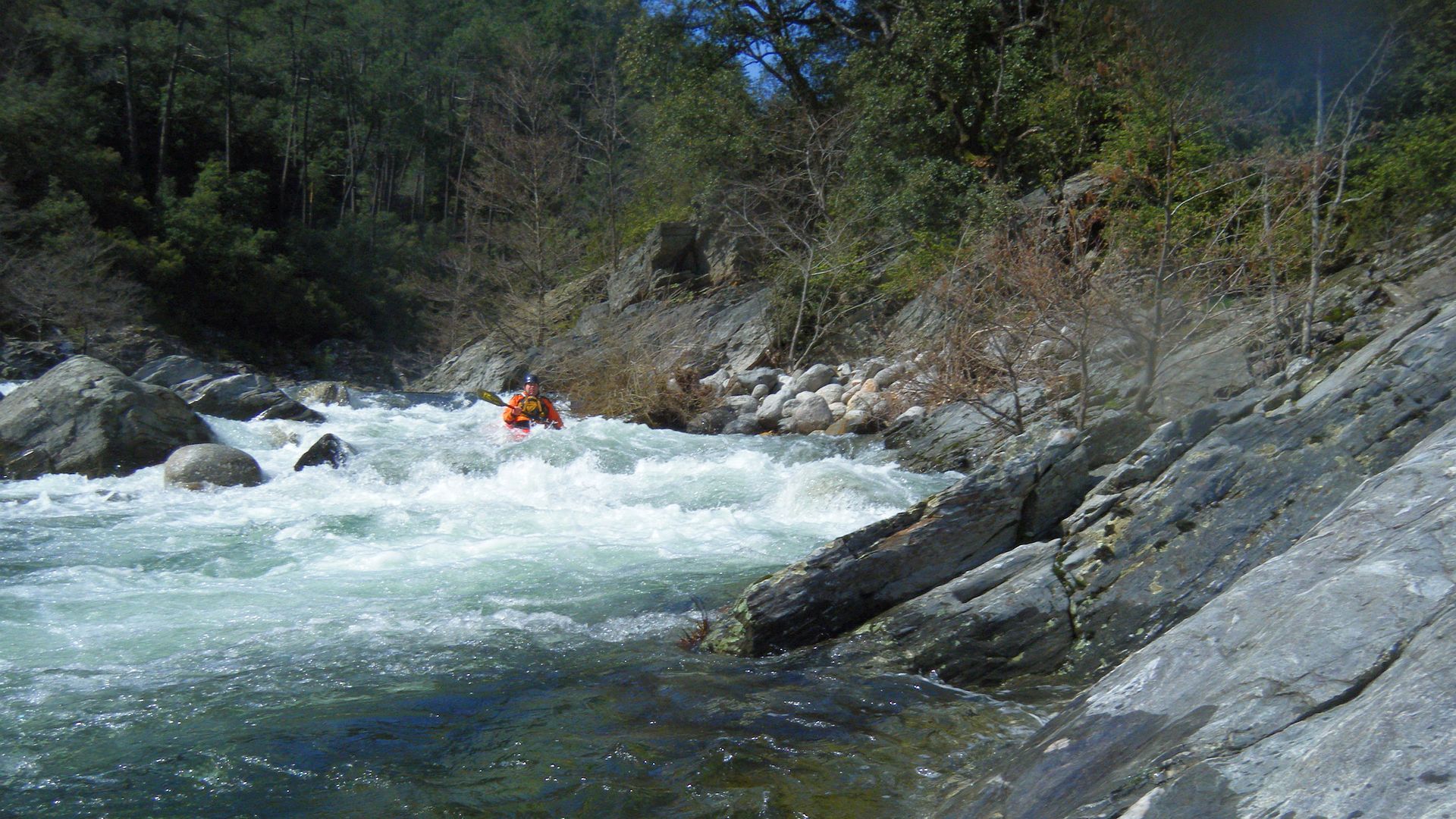 Kajak, Fluss Drobie, Abschnitt Sablières - St. Mélany (Oberlauf)