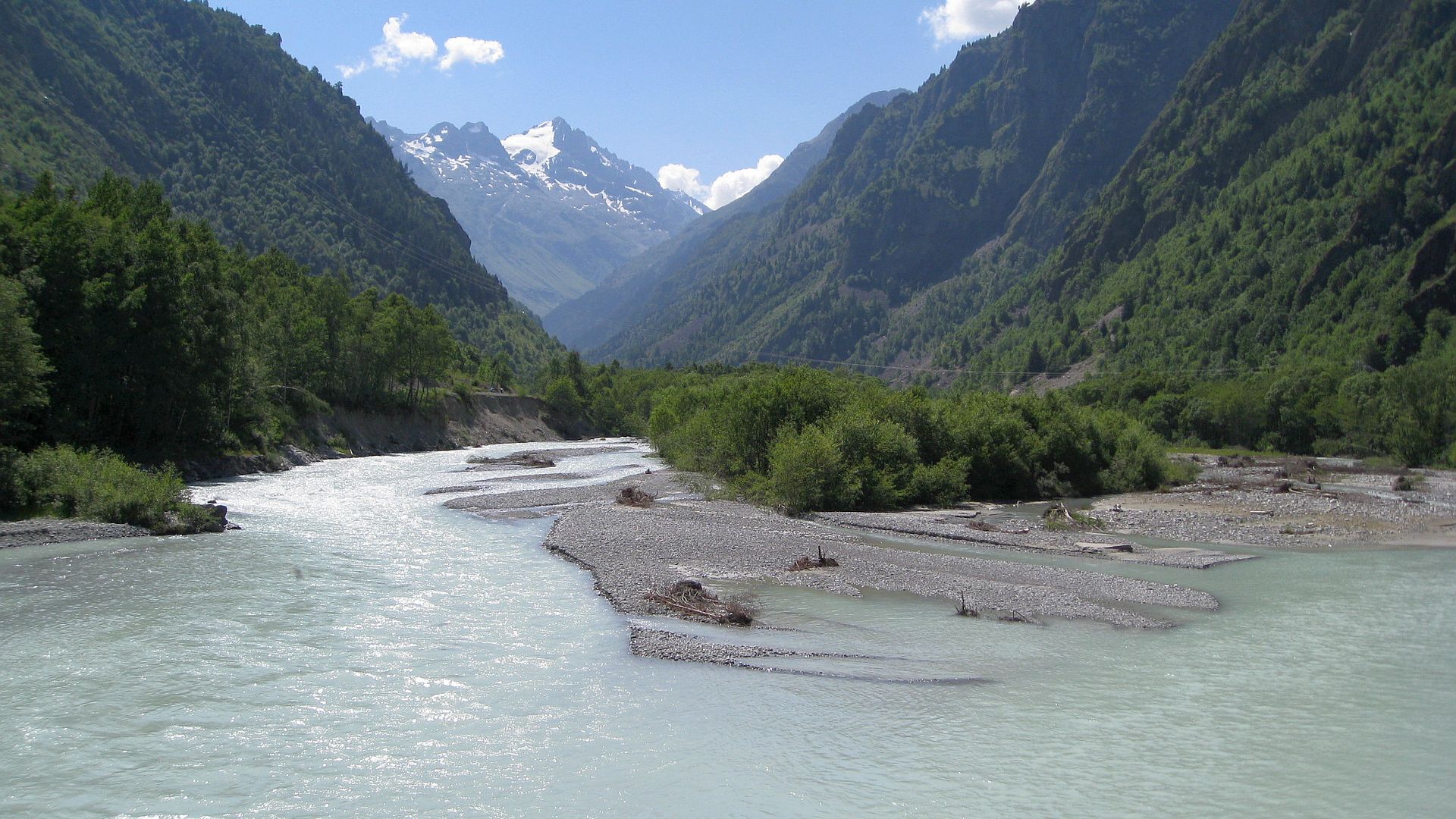 Kajak, Fluss Vénéon, Abschnitt Bourg d