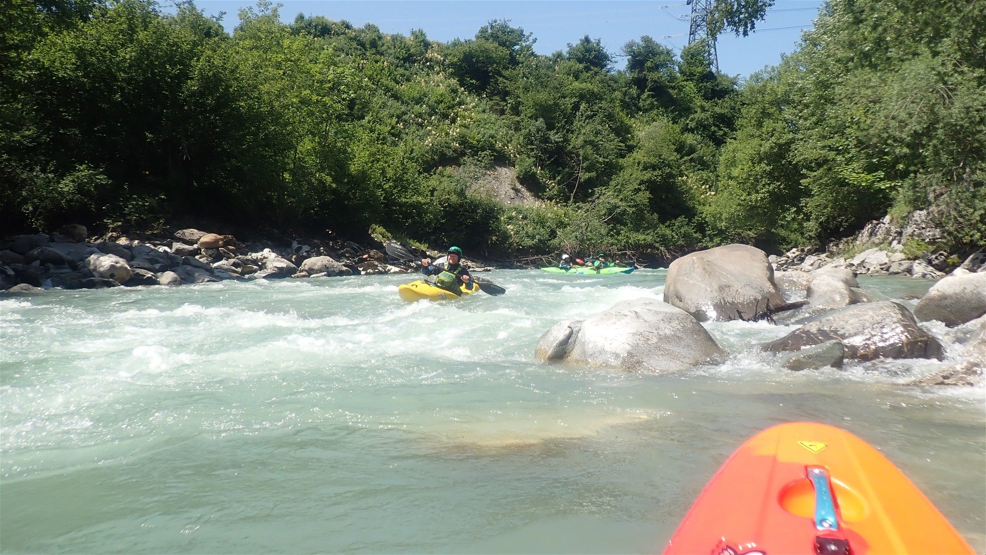 Kajak, Fluss Salzach, Abschnitt Högmoos - Mündung Trattenbach Anfang 1. Kernstelle 🛶 Joachim A.