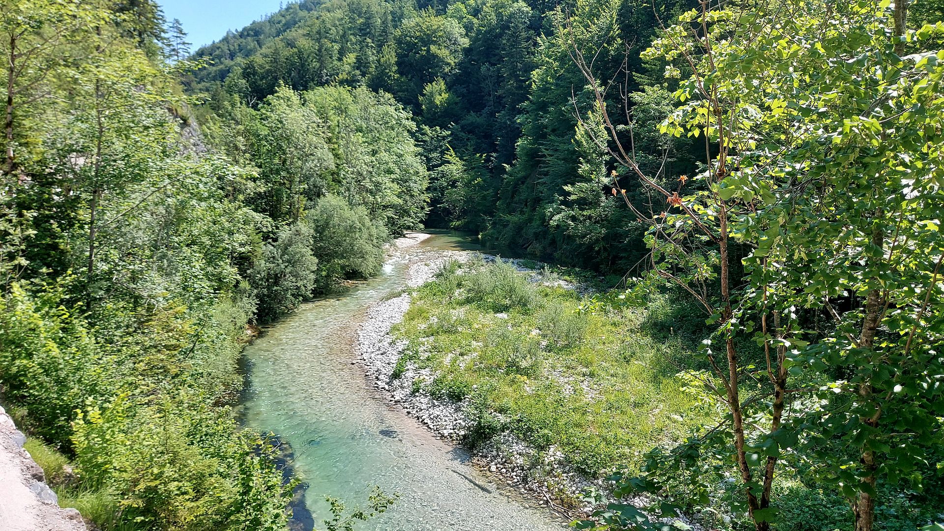 Kajak, Fluss Ybbs, Abschnitt Langau - Lunz schöner Waldfluss 