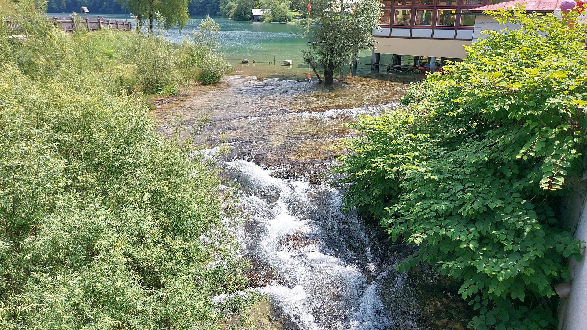 Kajak, Fluss Lunzer Seebach, Abschnitt Seebad - Mündung in Ybbs Seebach Abfluss aus dem Lunzer See 