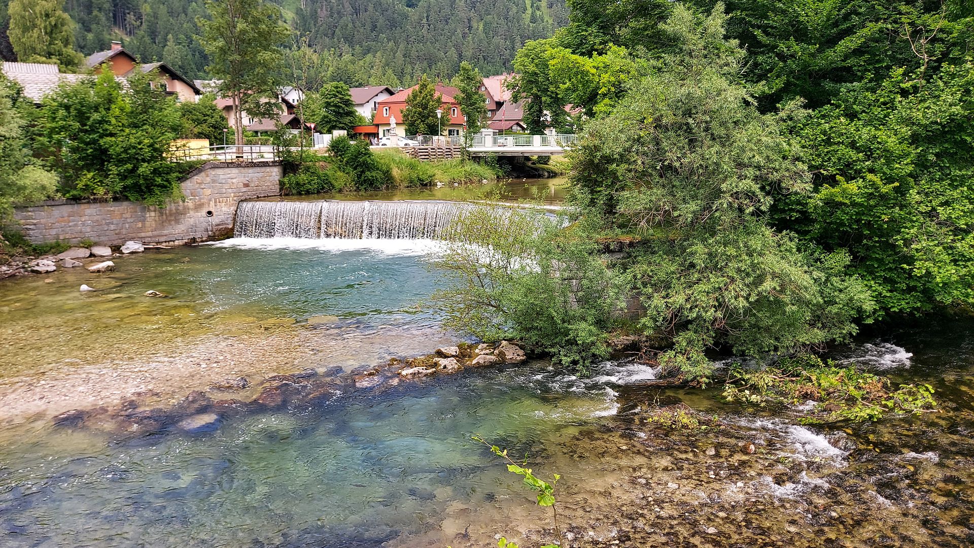 Kajak, Fluss Lunzer Seebach, Abschnitt Seebad - Mündung in Ybbs Mündung in die Ybbs nach dem Ybbswehr 