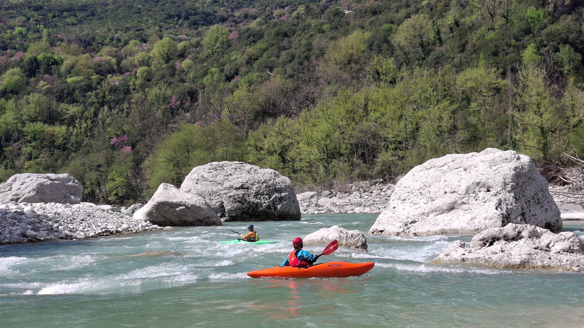 Kajak, Fluss Arachthos, Abschnitt Plaka - Skoupa (Unterlauf) Unterhalb Plaka 