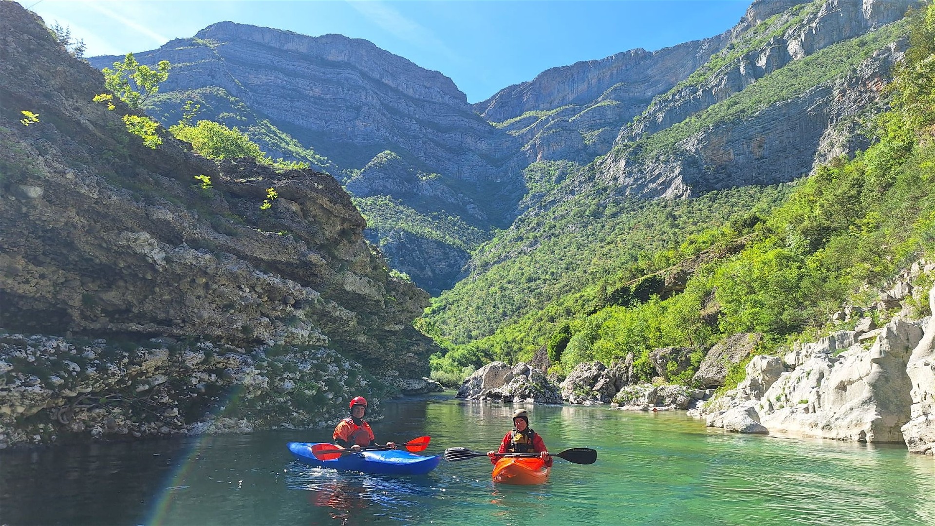 Kajak, Fluss Cijevna, Abschnitt Cijevna - Dinoša (Mittellauf) traumhafter Canyon 