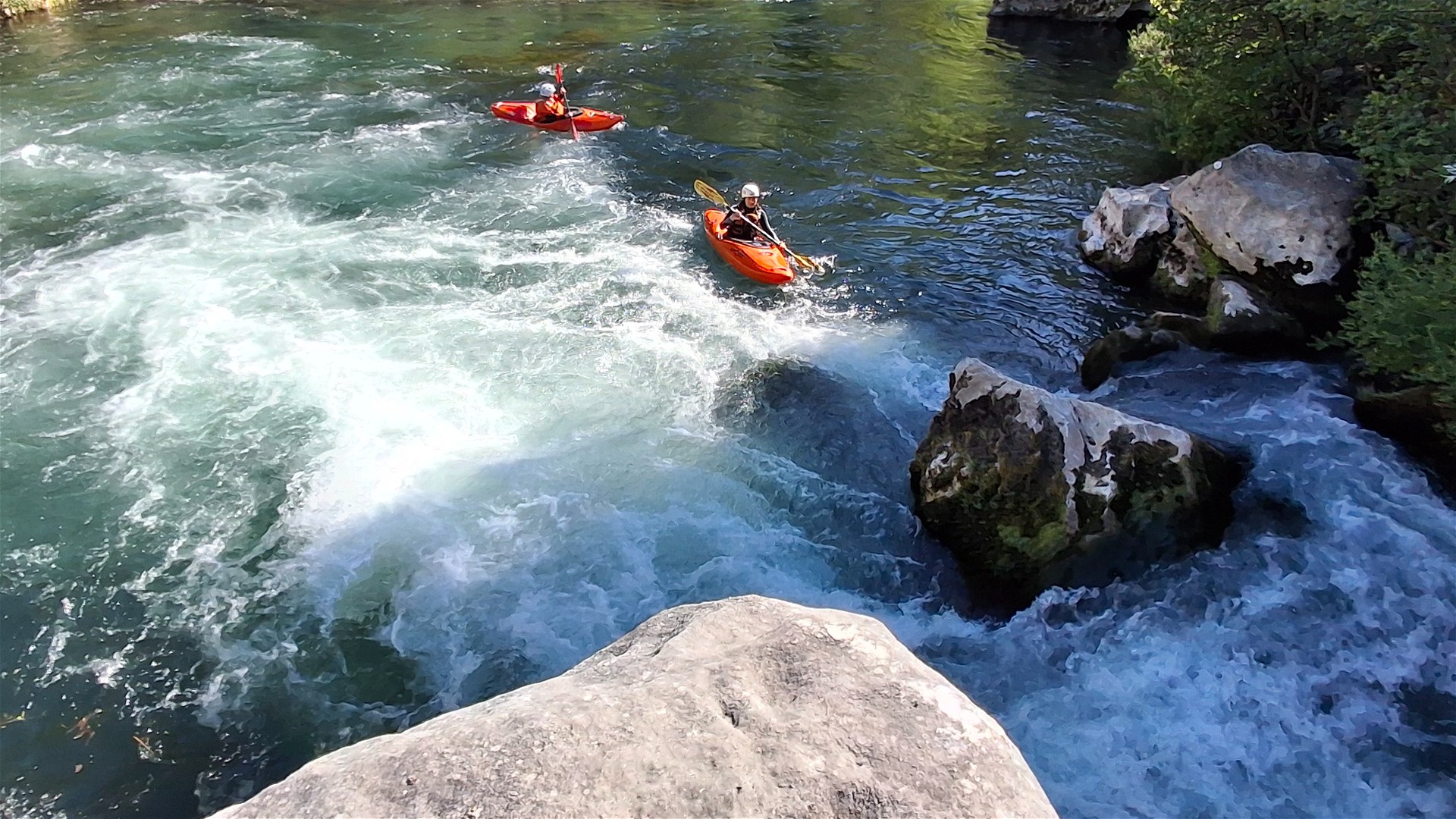 Kajak, Fluss Cetina, Abschnitt Slime - Radmanove Mlinice (Untere) letzte Stelle 
