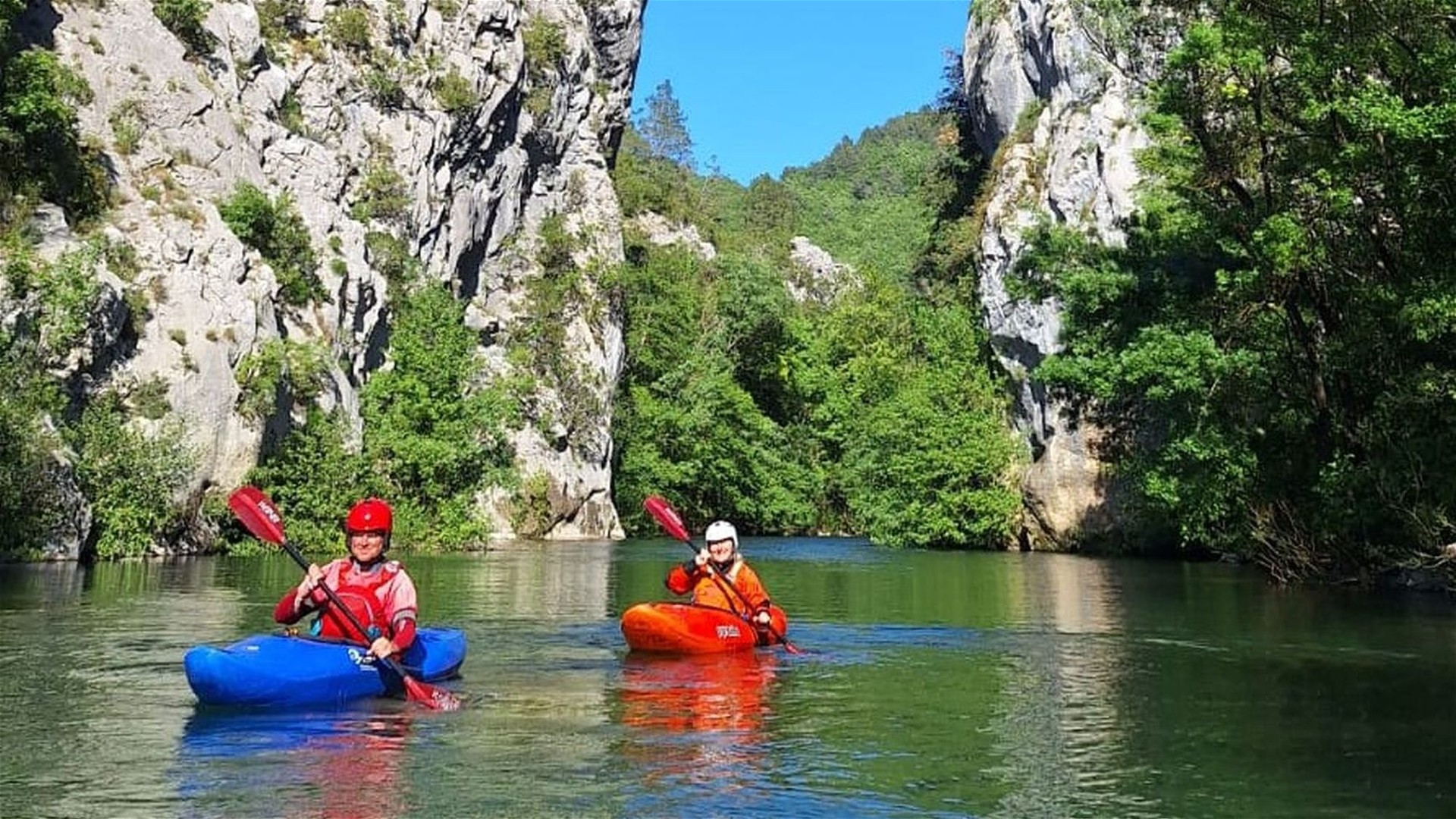 Kajak, Fluss Cetina, Abschnitt Slime - Radmanove Mlinice (Untere) kurz vor dem Ausstieg 