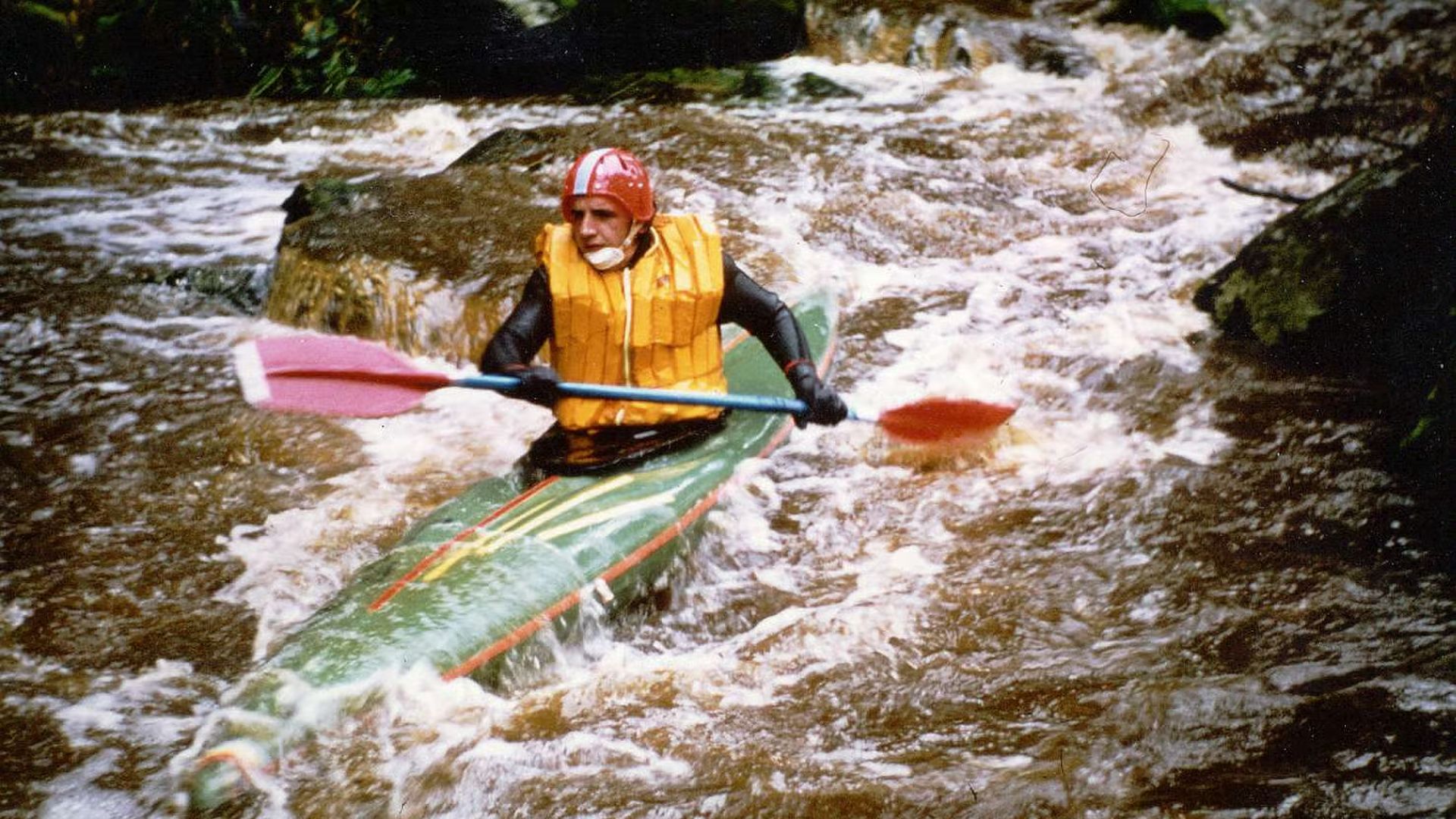 Kajak, Fluss Purzelkamp, Abschnitt Waldhausen - Rastenfeld Erstbefahrung 1977 