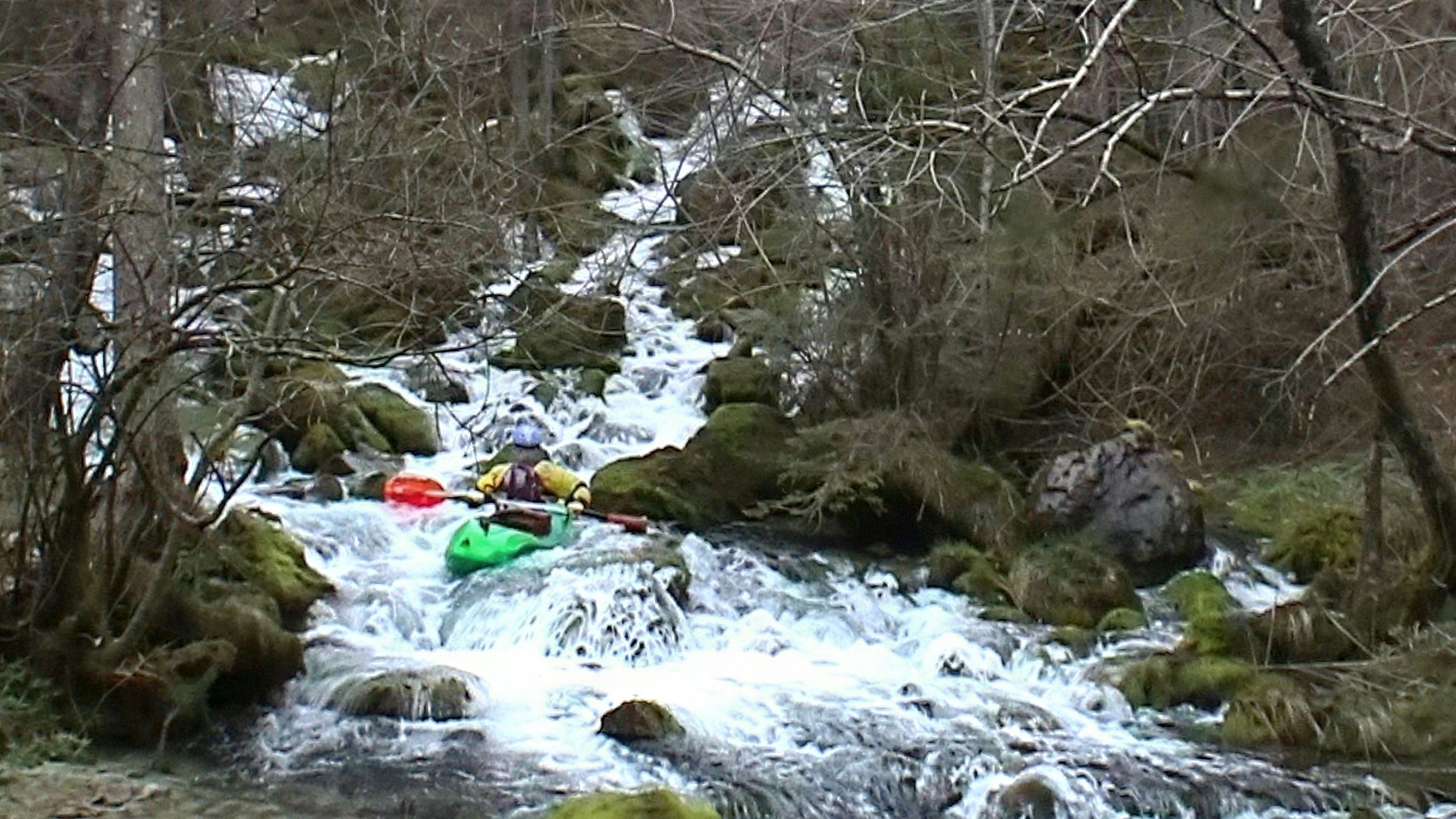 Kajak, Fluss Lučnica, Abschnitt Podvolovljek - Luče Start an der Quelle 