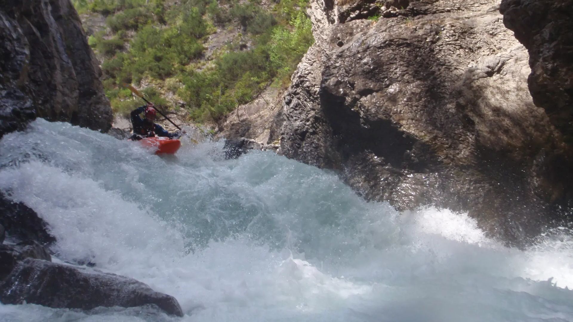Kajak, Fluss Lech, Abschnitt Warth - Steeg (Lechschlucht) das Turmzimmer 