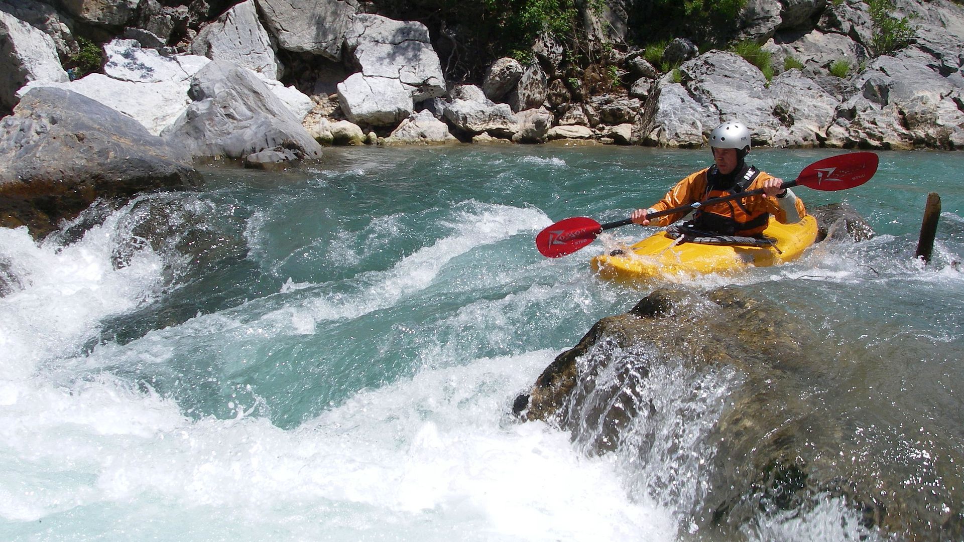 Kajak, Fluss Alara, Abschnitt Kemer Köprü - Alara Han (Große Schlucht) flotte Gefällestrecken 