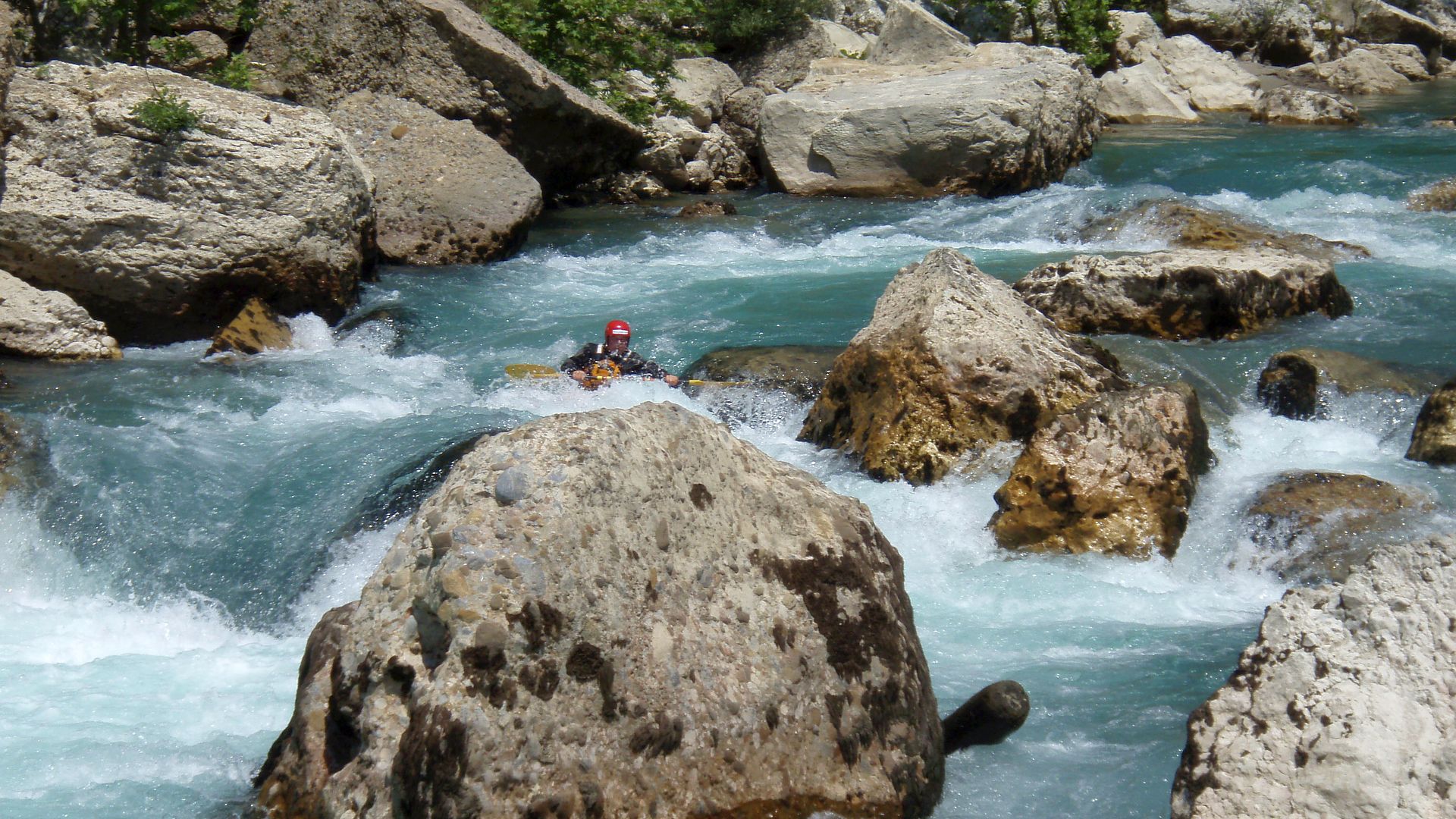 Kajak, Fluss Alara, Abschnitt Kemer Köprü - Alara Han (Große Schlucht) ein Blockpacour 🛶 Peter F.