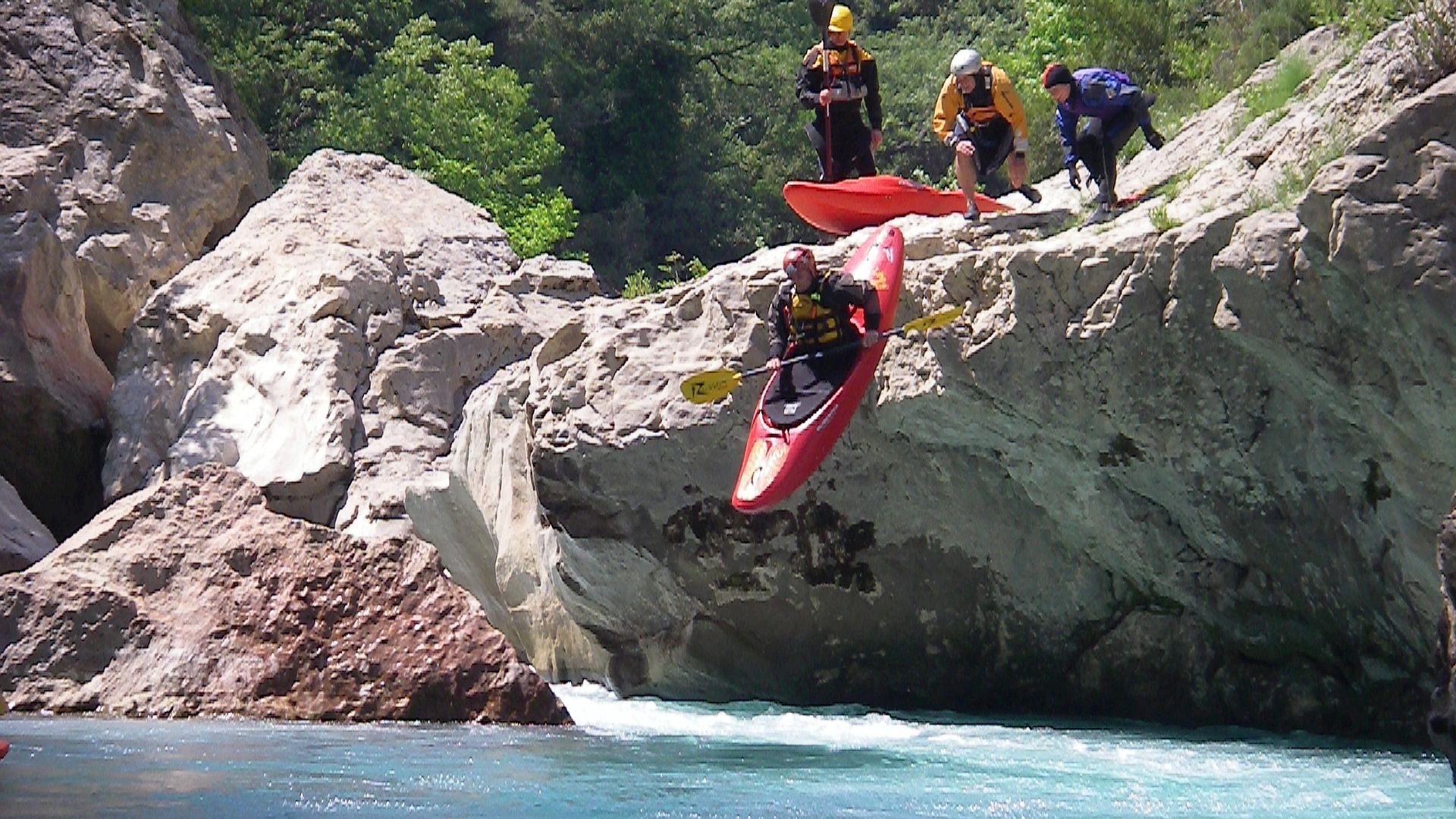 Kajak, Fluss Alara, Abschnitt Kemer Köprü - Alara Han (Große Schlucht) Felsenstart nach der Unfahrbaren 🛶 Fabian K.