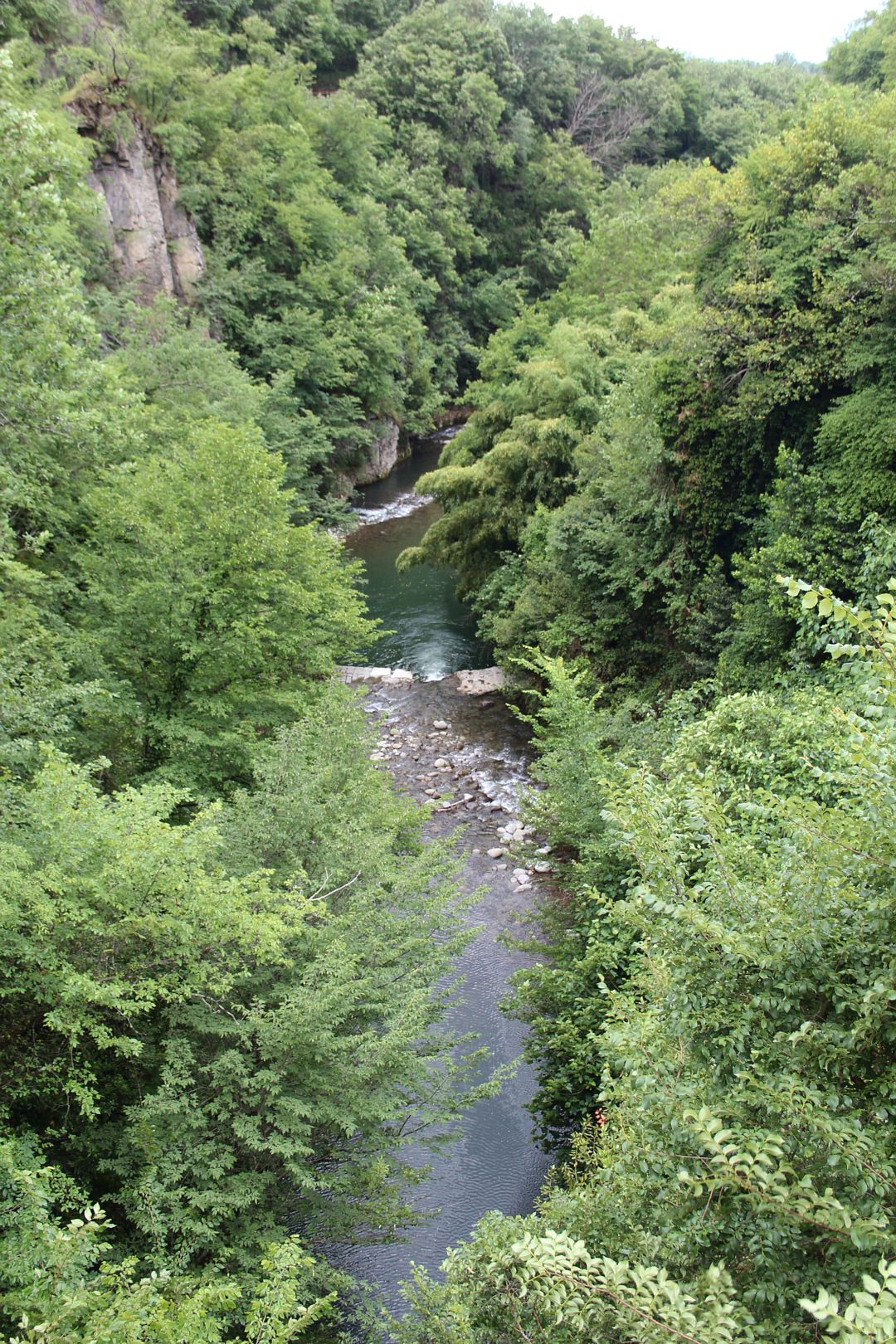 Kajak, Fluss Taverone, Abschnitt Varano - Licciana Nardi (Schlucht)