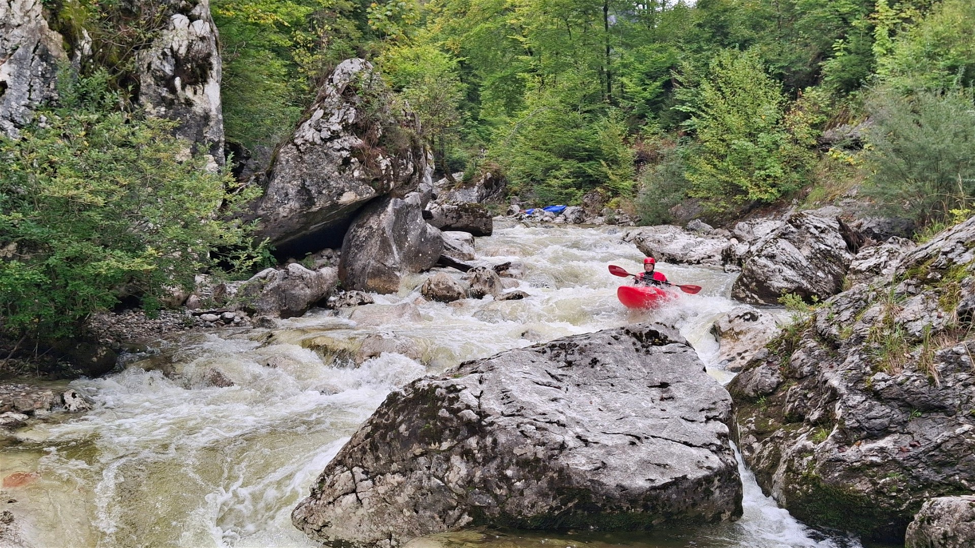 Kajak, Fluss Rettenbach, Abschnitt Standardstrecke Kanonenrohr Anfahrt 