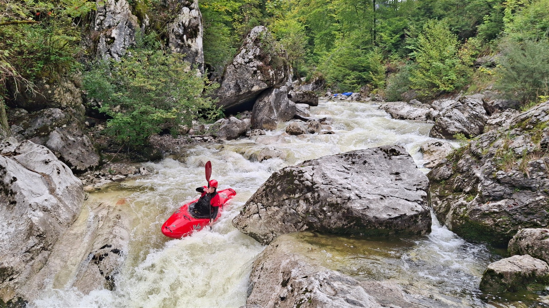 Kajak, Fluss Rettenbach, Abschnitt Standardstrecke Kanonenrohr 
