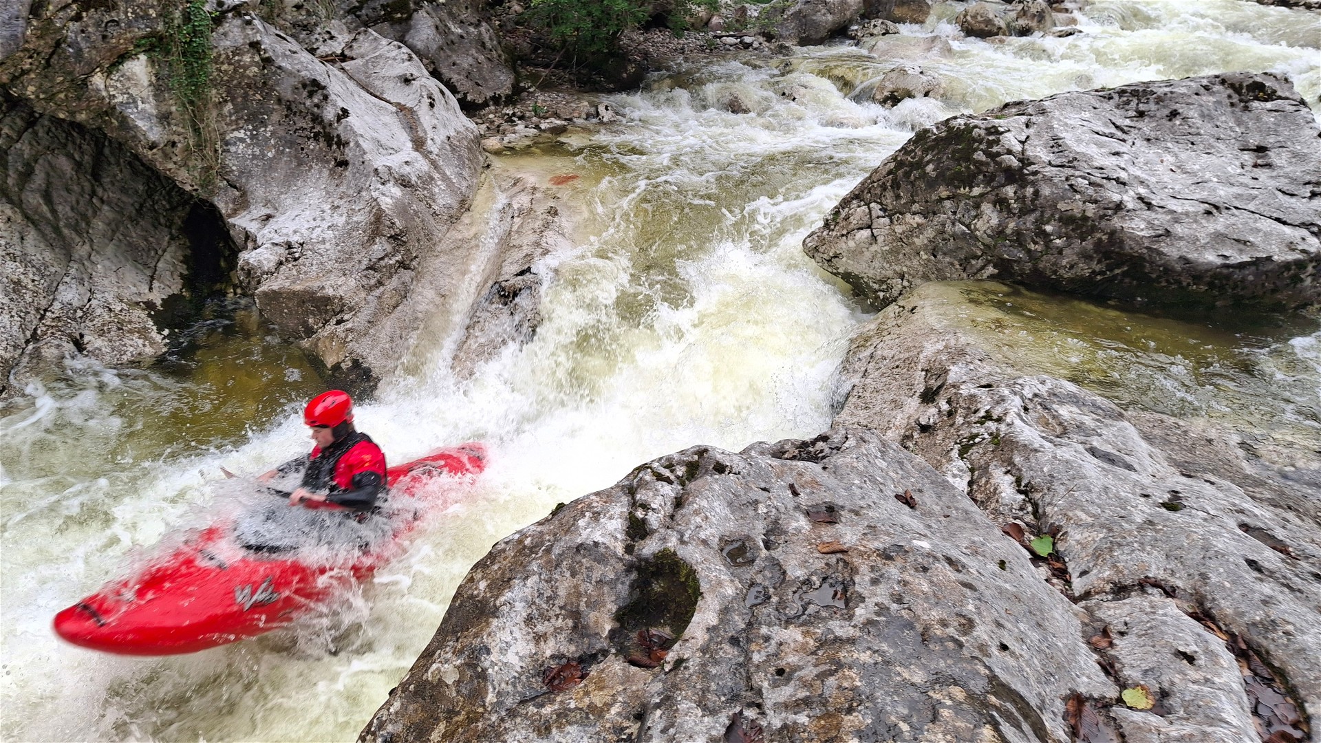 Kajak, Fluss Rettenbach, Abschnitt Standardstrecke Kanonenrohr 