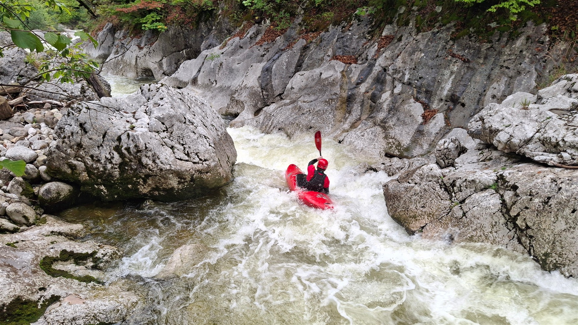 Kajak, Fluss Rettenbach, Abschnitt Standardstrecke Kanonenrohr 